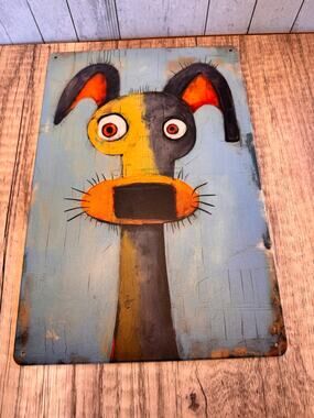Dog Metal Sign Dog Lover Gift Decor Gift Idea Rescue Dog Gray Dog FAST SHIP